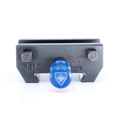 Ensemble porte-outil Tripan® 131C vu de face avec écrou de réglage bleu