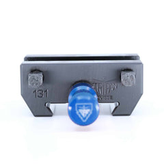 Ensemble porte-outil Tripan® 131 vu de face avec écrou de réglage bleu