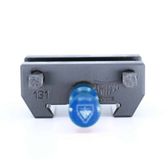 Ensemble porte-outil Tripan® 131 vu de face avec écrou de réglage bleu