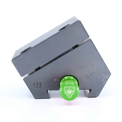Ensemble porte-barre Tripan® 133 vu de face avec écrou de réglage vert