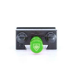 Ensemble porte-lame Tripan® 35 vu de face avec écrou de réglage vert