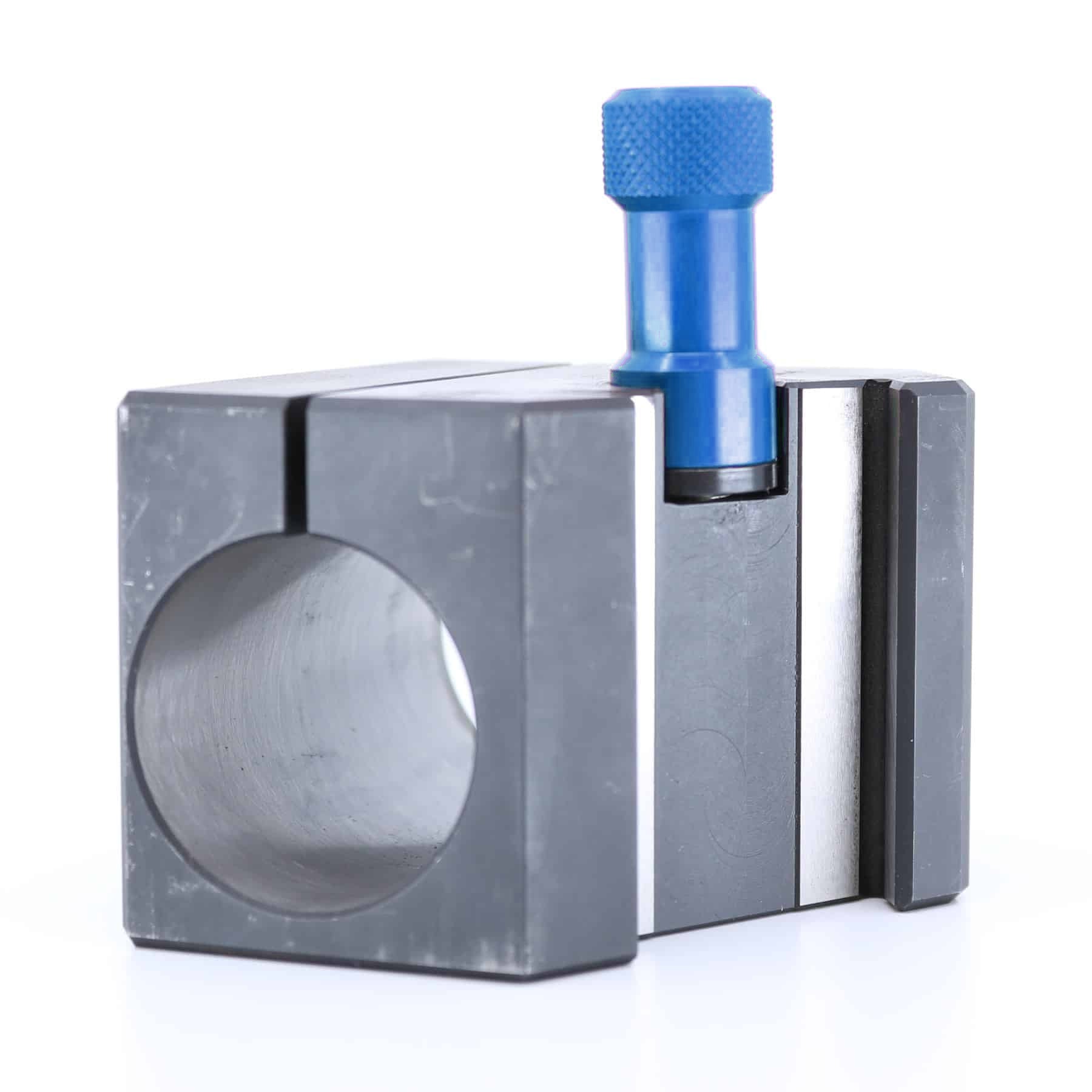 Ensemble porte-barre Tripan® 133 avec écrou de réglage bleu