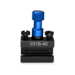 Porte-outil Tripan® 031B-40 avec écrou de réglage bleu vu de face