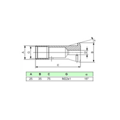 SCHAUBLIN P25 Hexagonal Pull-Type Collet