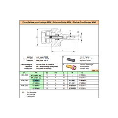 HSK-E50 d4 Shrink-Fit End Mill Holder MINI "SCHAUBLIN"