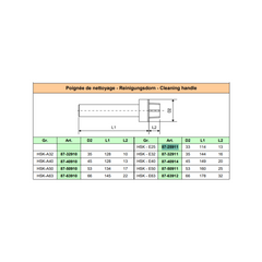 HSK-A50 / C50 Cleaning Handle "SCHAUBLIN"