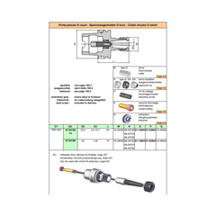 HSK-A63 D20 Collet Holder short "SCHAUBLIN"