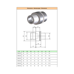 HSK-E25 D14 Short Collet Holder "SCHAUBLIN"
