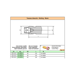 HSK-A40 d40x125 Blank "SCHAUBLIN"