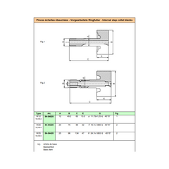 Internal step collet blank "SCHAUBLIN" W25