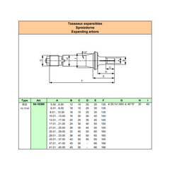 Expanding Arbors SCHAUBLIN – B32