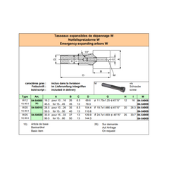 Emergency expanding arbors "SCHAUBLIN" W25 d33.9