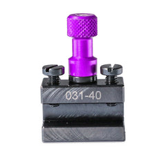 Porte-outil Tripan® 031-40 avec écrou de réglage violet vu de face