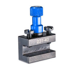 Porte-outil Tripan® 031-40 avec écrou de réglage bleu vu de trois quarts