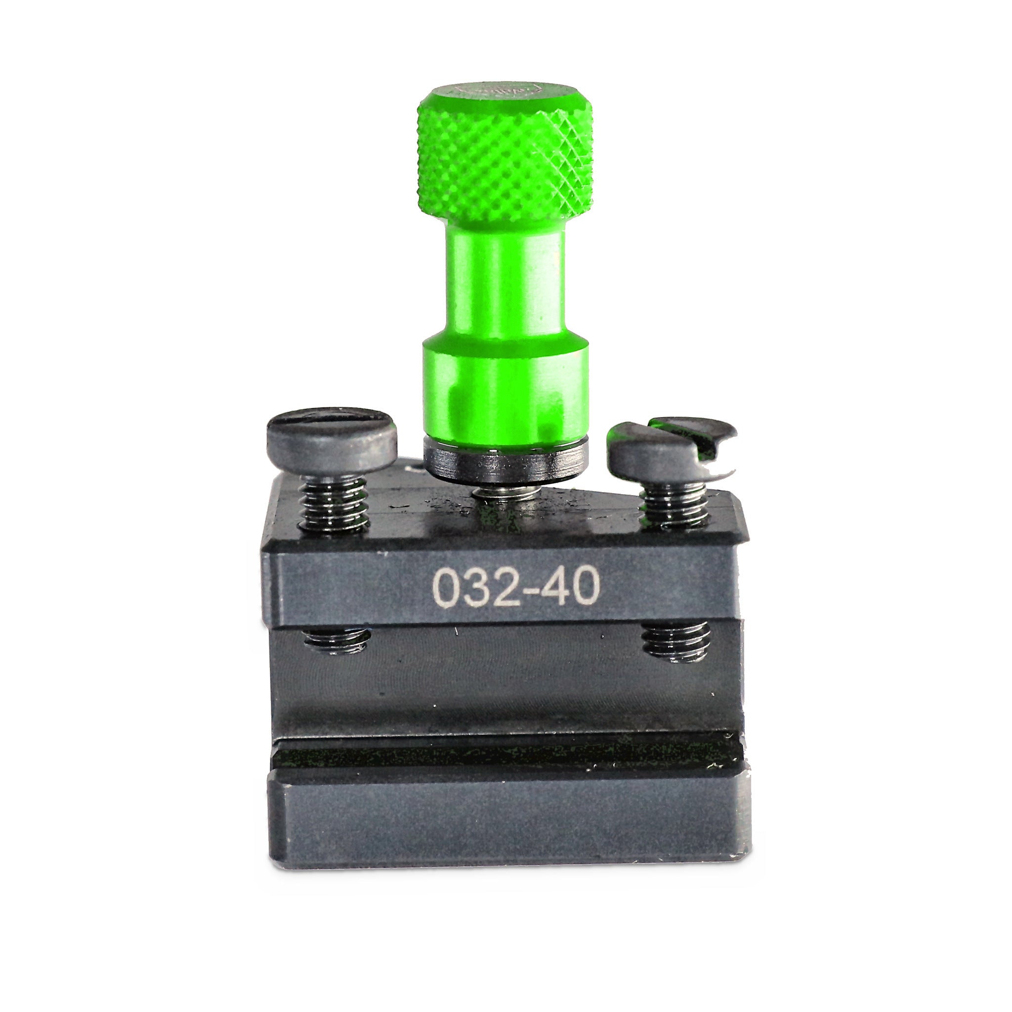 Porte-outil Tripan® 032-40 avec écrou de réglage vert vu de face