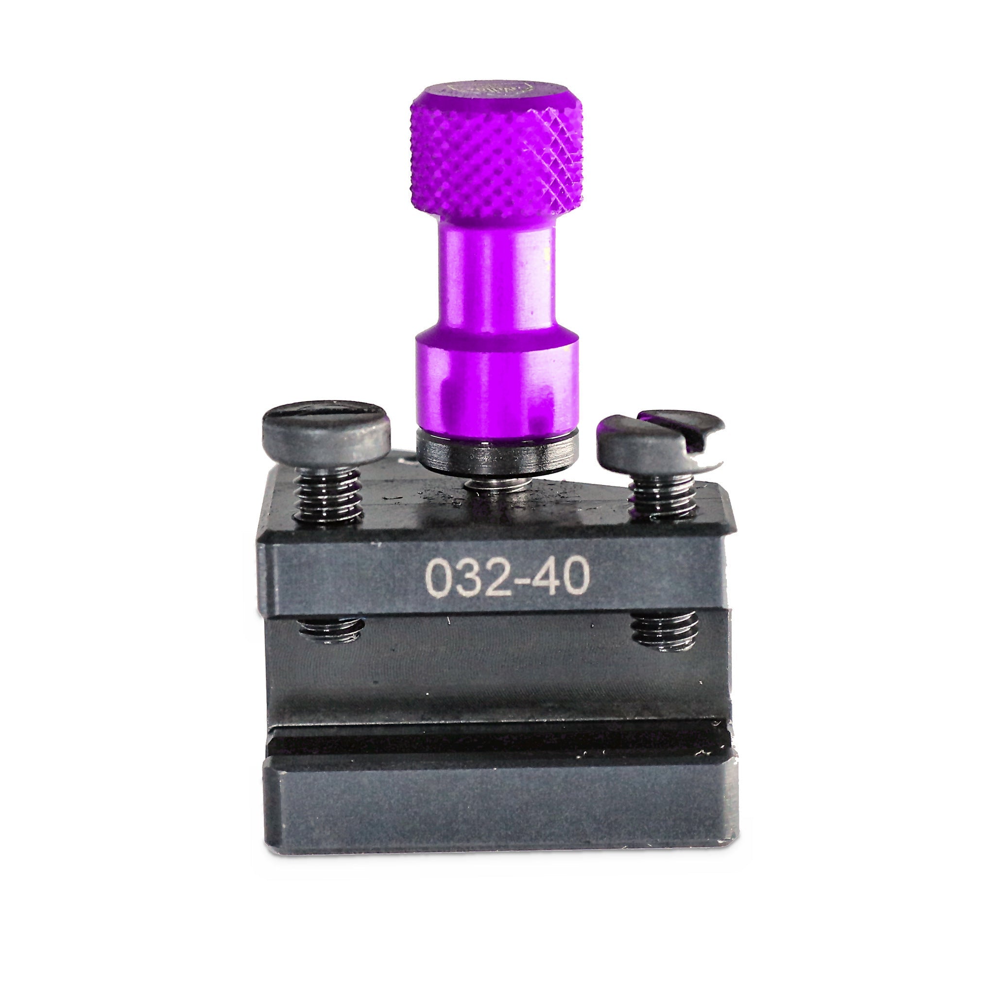 Porte-outil Tripan® 032-40 avec écrou de réglage violet vu de face