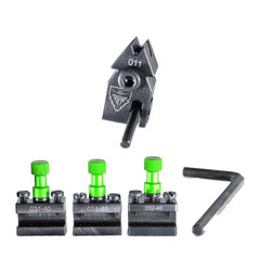 Coffret Watchmaker PRO Tripan® Série 00 avec écrous de réglage verts, vue de face