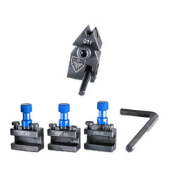 Coffret Watchmaker PRO Tripan® Série 00 avec écrous de réglage bleus, vue de trois quarts