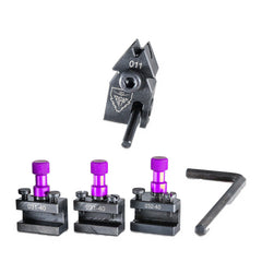 Coffret Watchmaker PRO Tripan® Série 00 avec écrous de réglage violets, vue de trois quarts