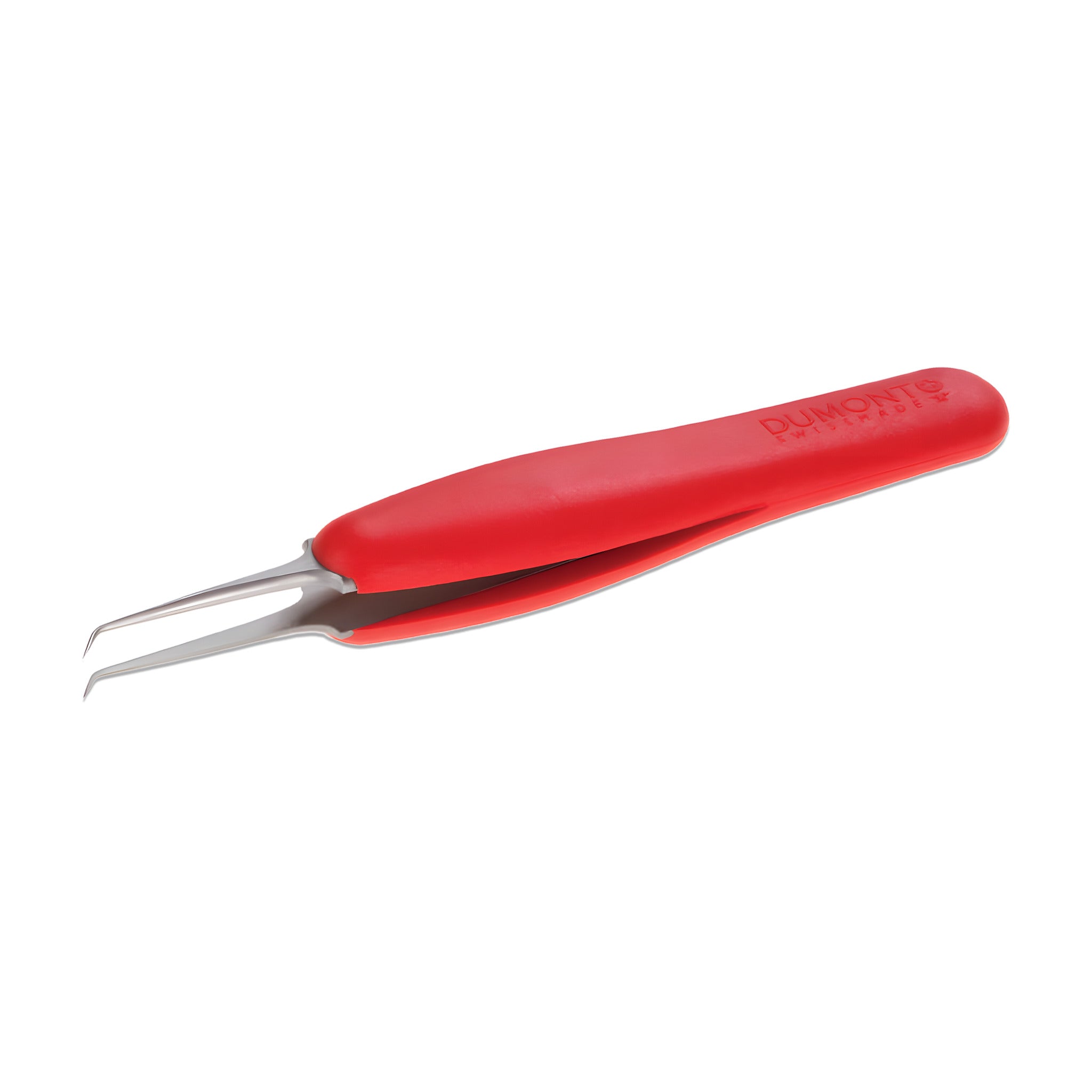 Dumont ESD-Pinzette mit ergonomischer Griffhülle, rote Hülle
