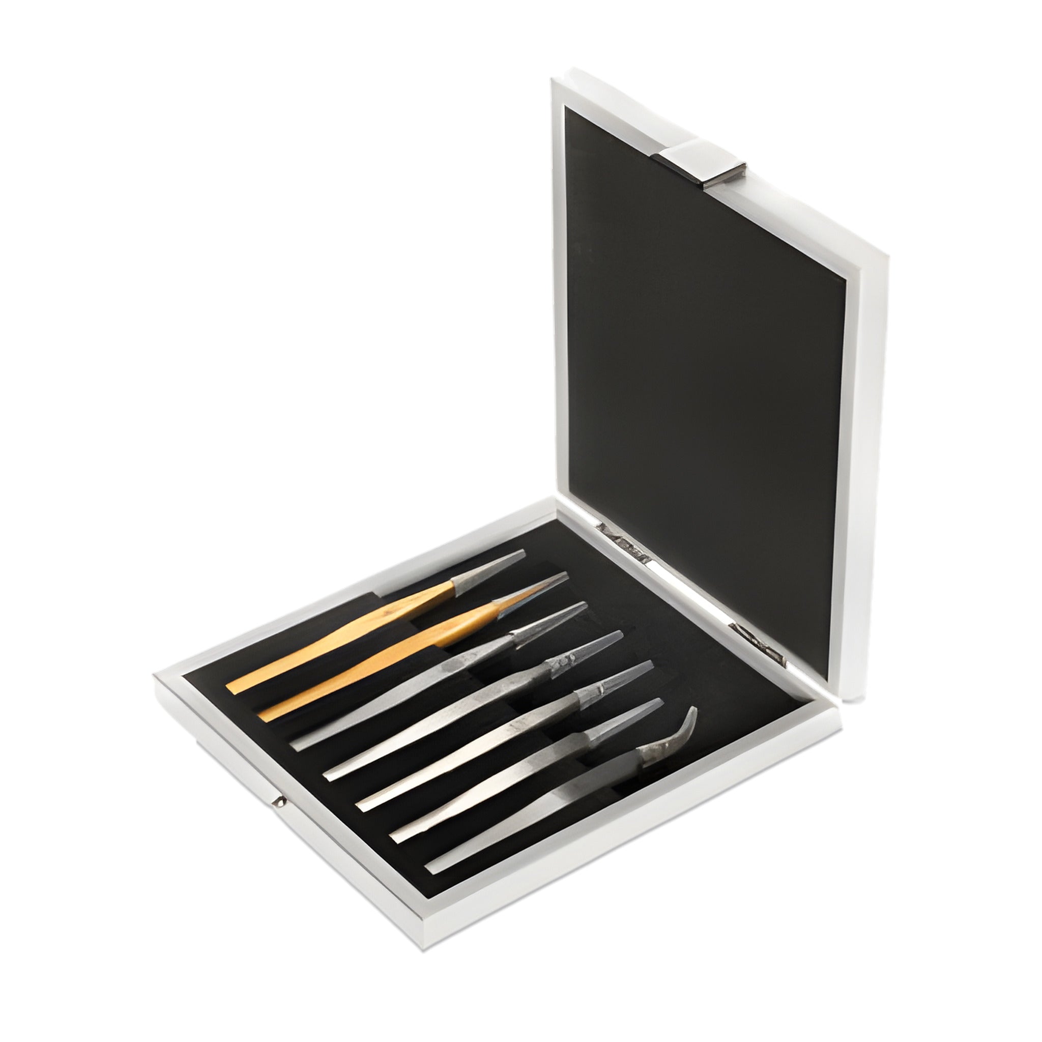 Box No. 007 with 7 tweezers Dumont