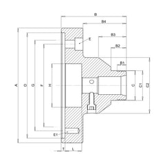Mandrin porte-pinces FNP-K-N – fixation cylindrique – Niederhauser – schéma coté
