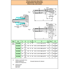 External Step Collet Blanks SCHAUBLIN – W20 GR6 D140