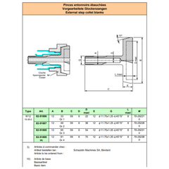 External Step Collet Blanks SCHAUBLIN – W12 GR3 D65