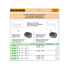 Interchangeable expanding bushes "SCHAUBLIN" D20.3 L39 / 84-33305