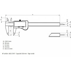 SYLVAC - Messschieber - S_CAL EVO Proximity - 810.1707