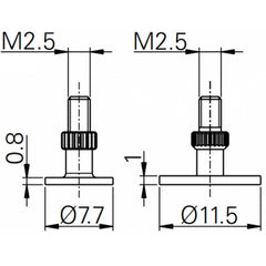 SYLVAC - Disc measuring tip set Ø 11.5 & Ø 7.7 M2.5 – 905.2205