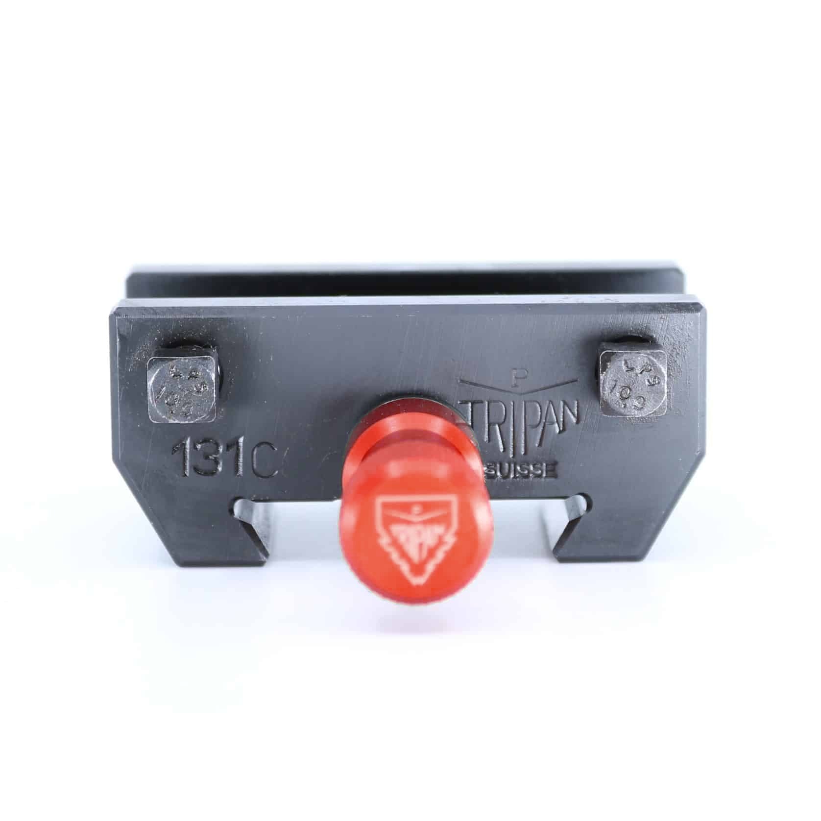 Ensemble porte-outil Tripan® 131C vu de face avec écrou de réglage rouge