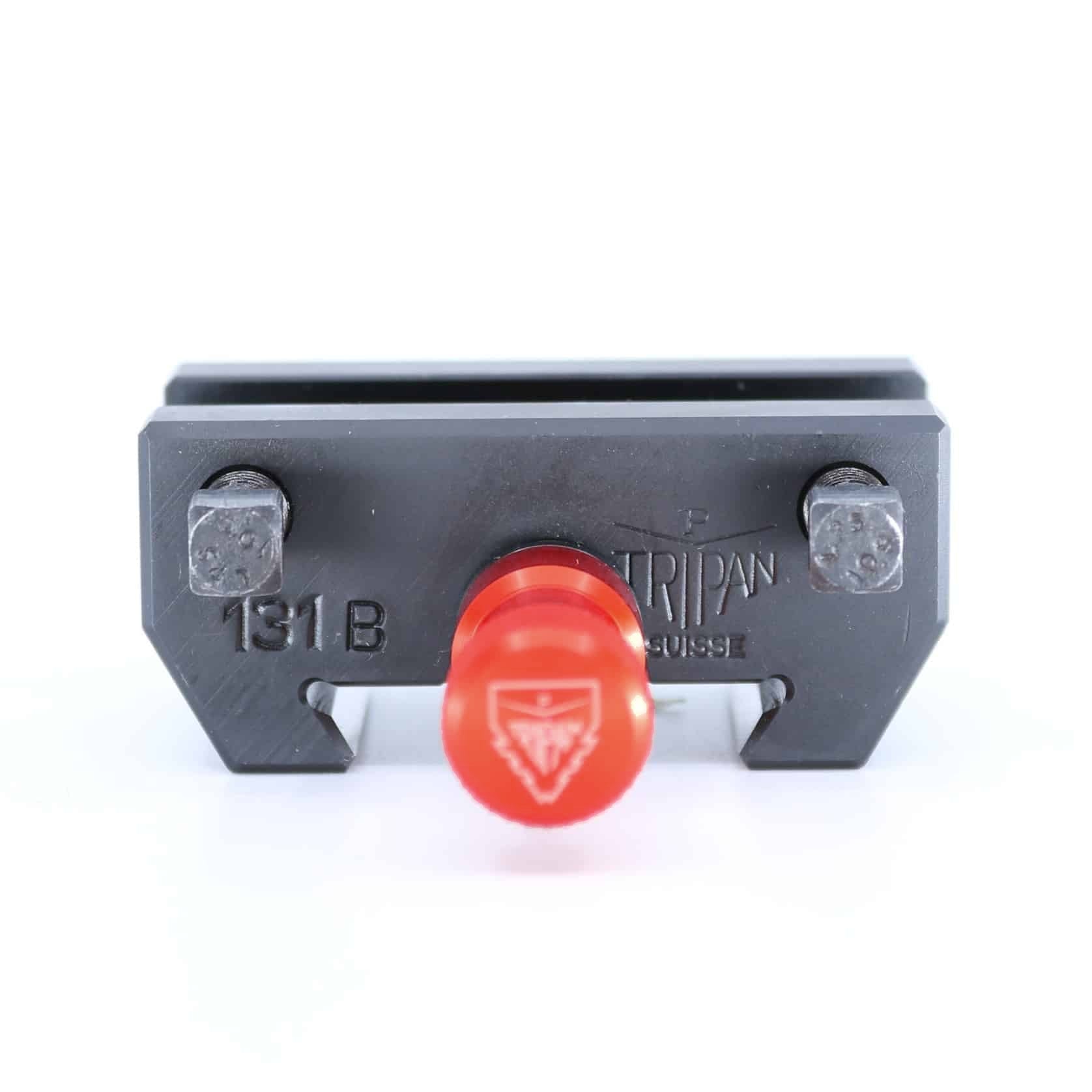 Ensemble porte-outil Tripan® 131 B vu de face avec écrou de réglage rouge