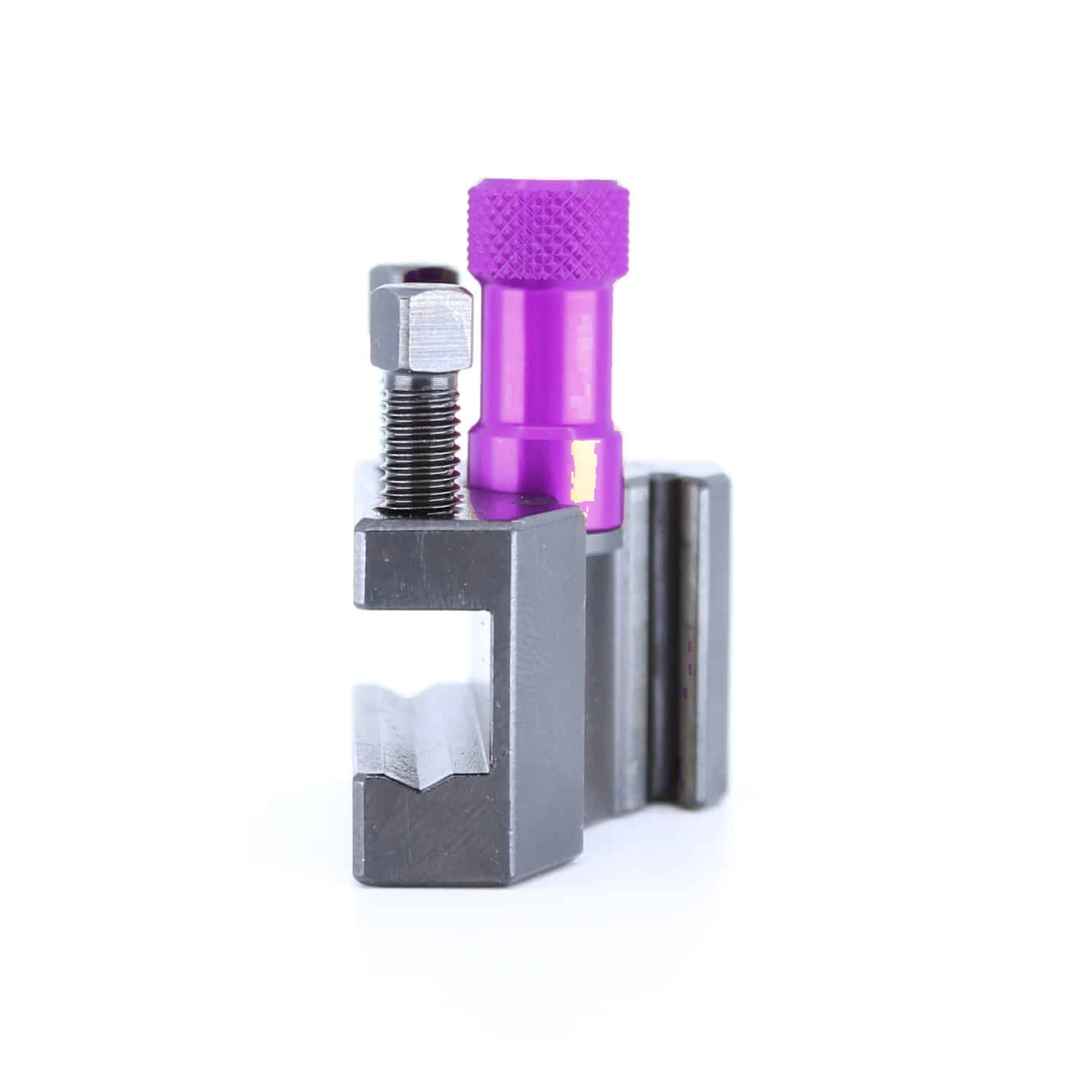 Ensemble porte-outil Tripan® 32 vu de face avec écrou de réglage violet