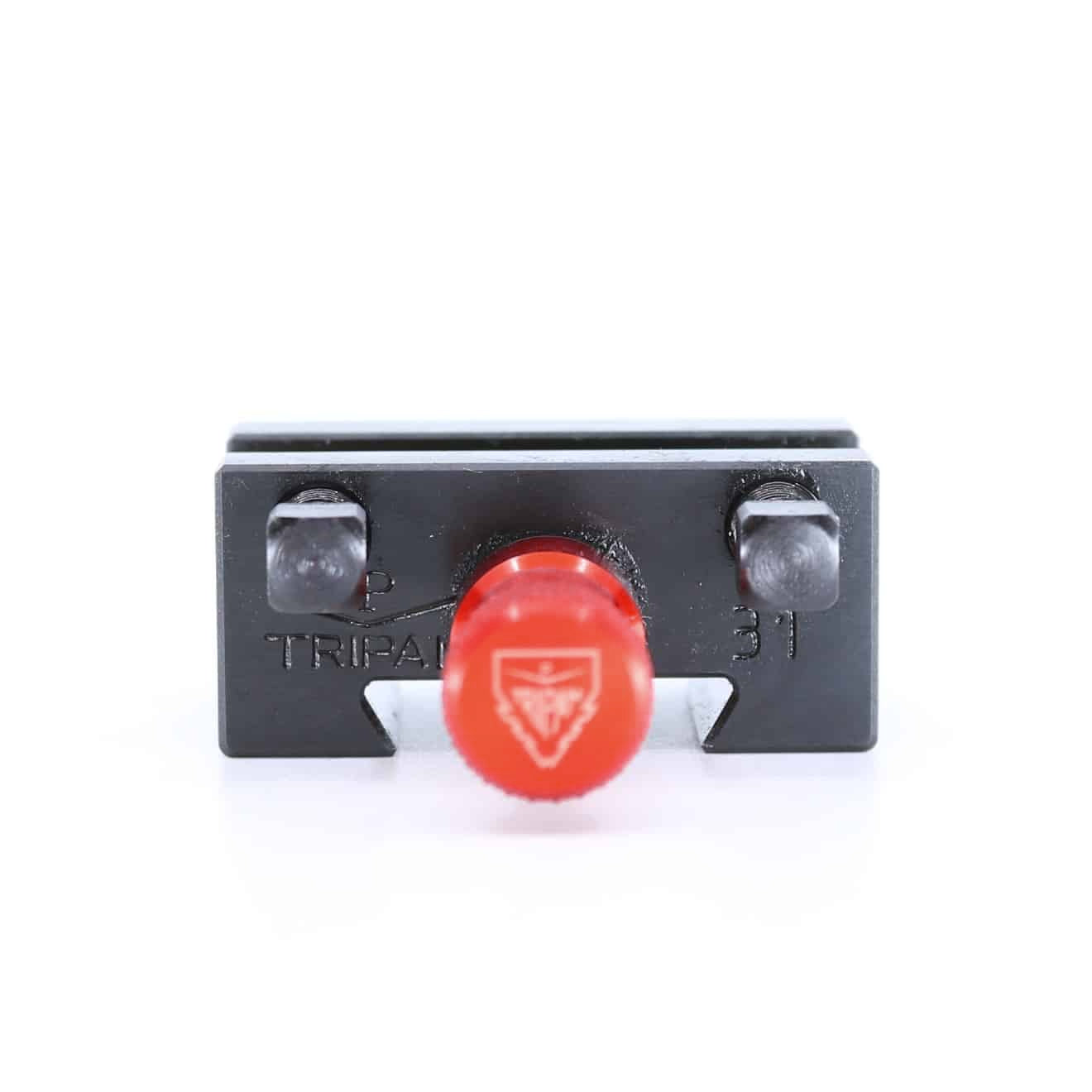 Ensemble porte-outil Tripan® 31 vu de face avec écrou de réglage rouge