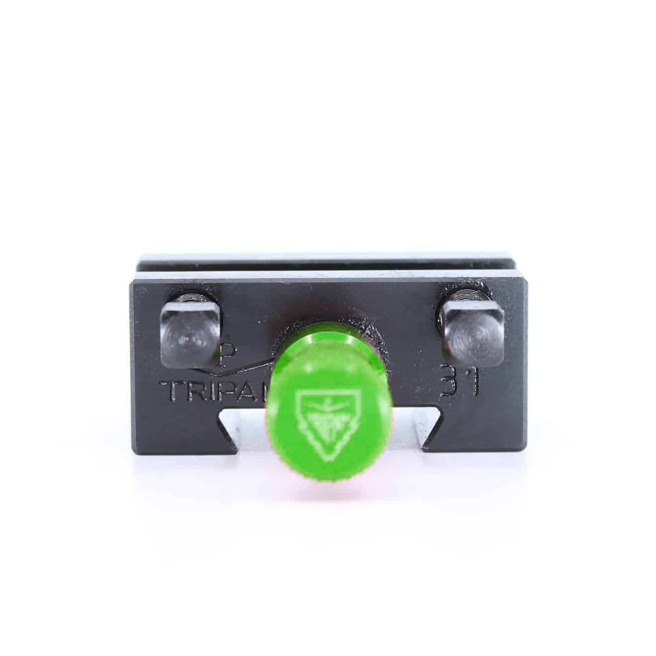 Ensemble porte-outil Tripan® 31 vu de face avec écrou de réglage vert