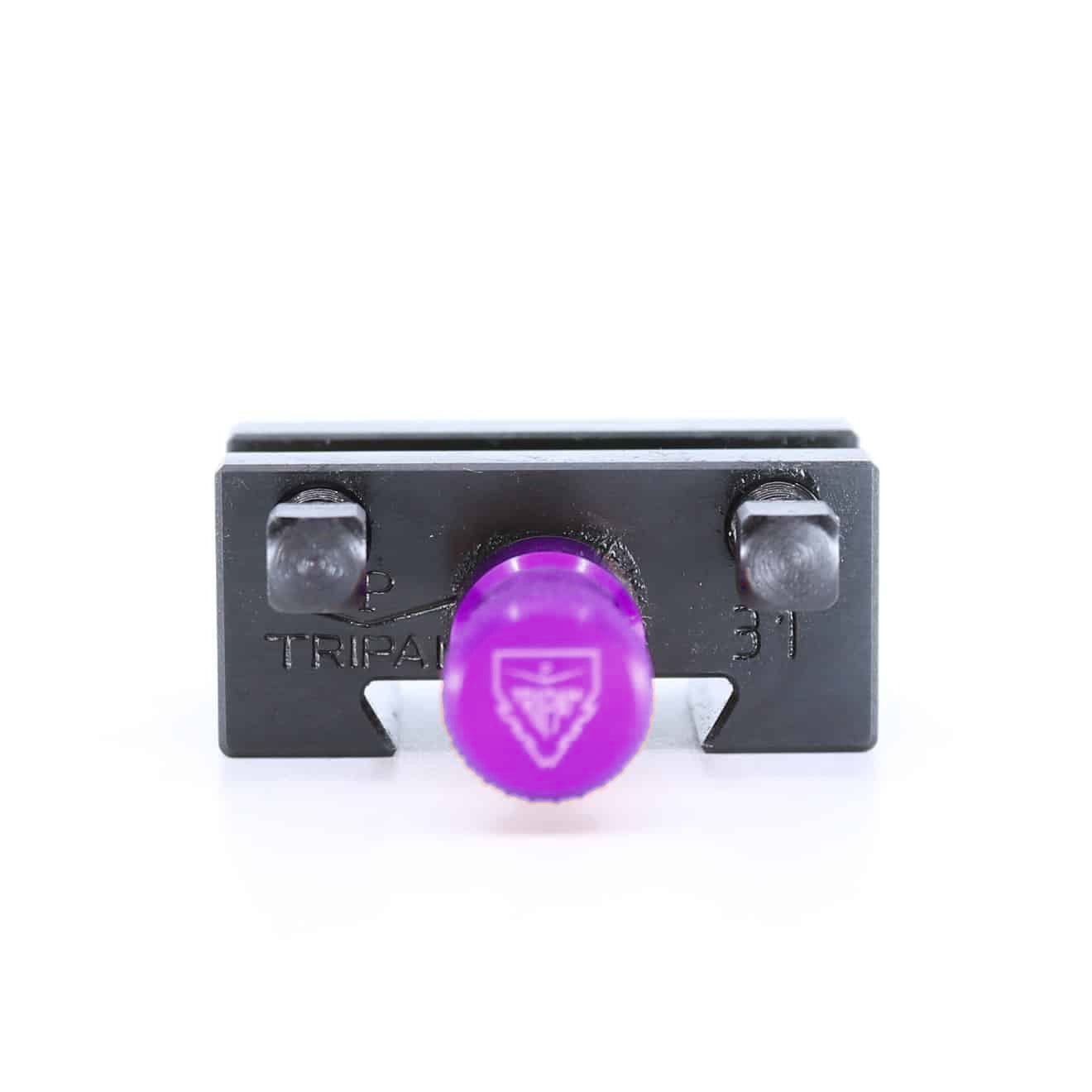Ensemble porte-outil Tripan® 31 vu de face avec écrou de réglage violet