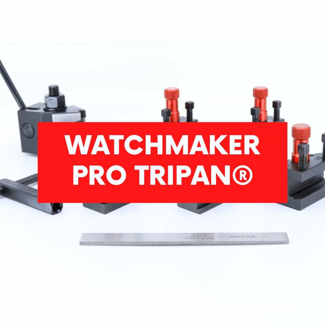 Coffret Watchmaker PRO Tripan® Série 0 avec écrous de réglage rouges, visuel de présentation