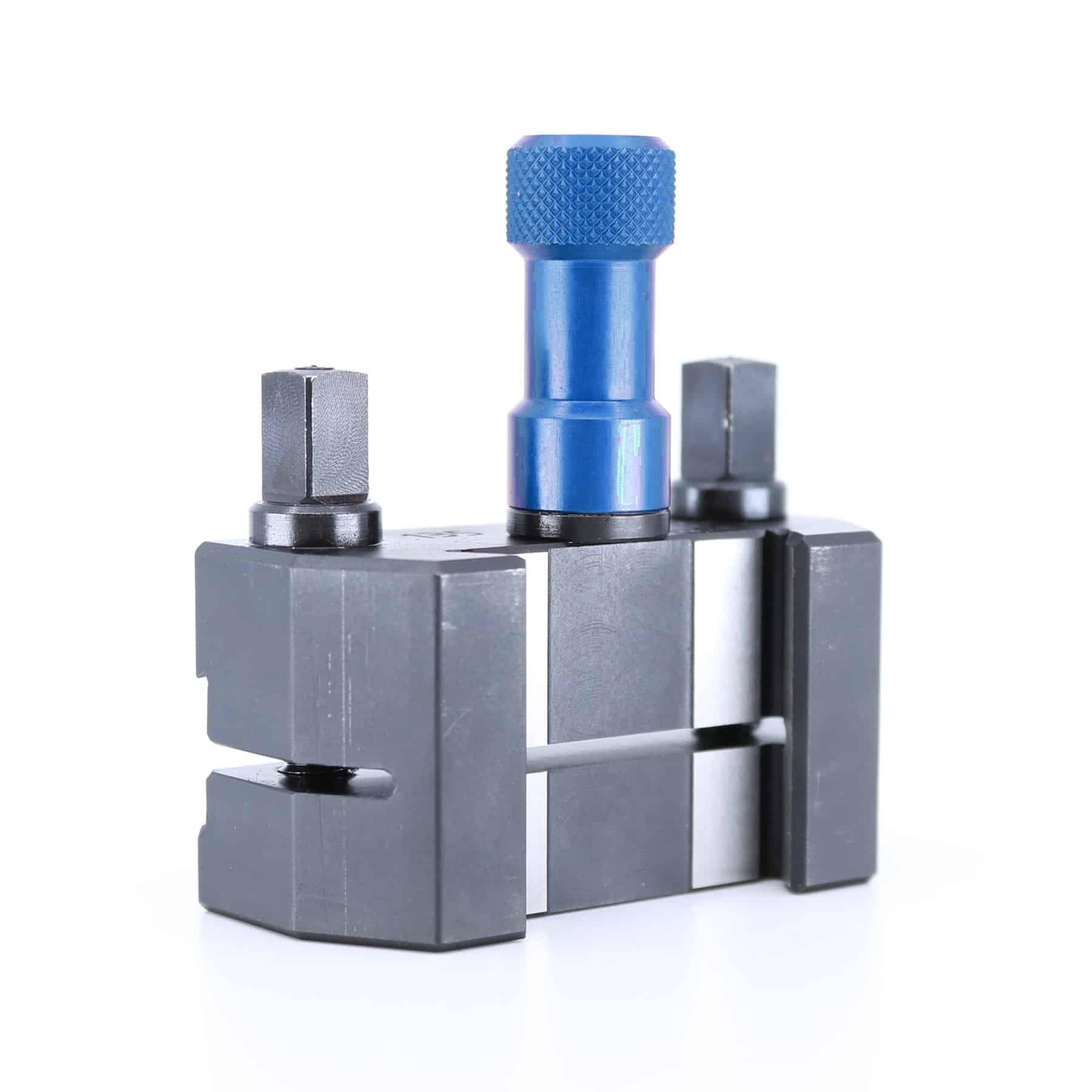 Ensemble porte-lame Tripan® 135 avec écrou de réglage bleu