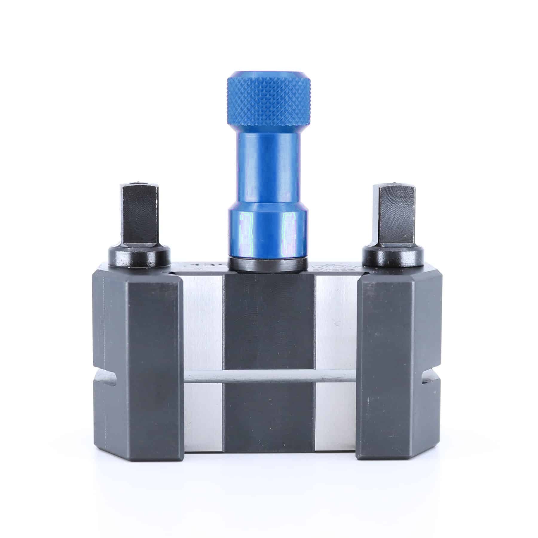 Ensemble porte-lame Tripan® 135 avec écrou de réglage bleu