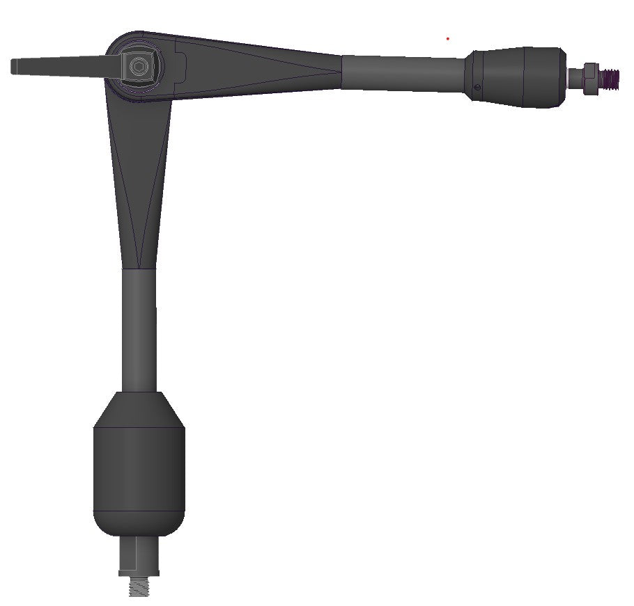 Verstärkter Gelenkarm GA-MU-2VL1-ZK/31-21s, 2x 60 mm Verlängerung mit „MP-TEC“-Zahnscheibe