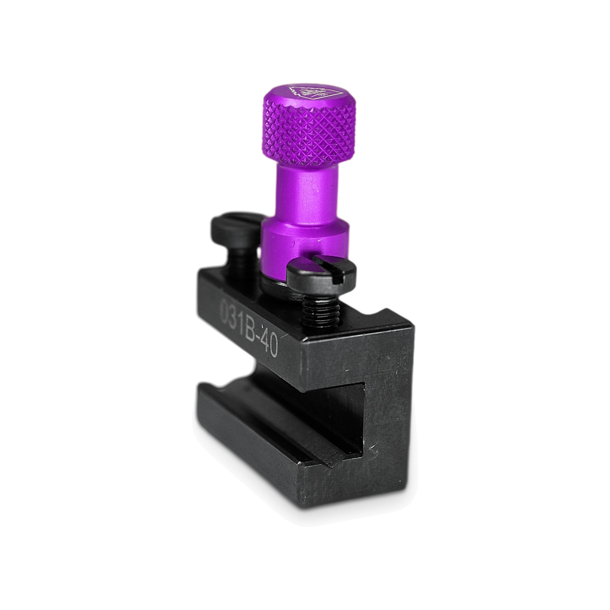 Porte-outil Tripan® 031B-40 avec écrou de réglage violet vu de trois quarts