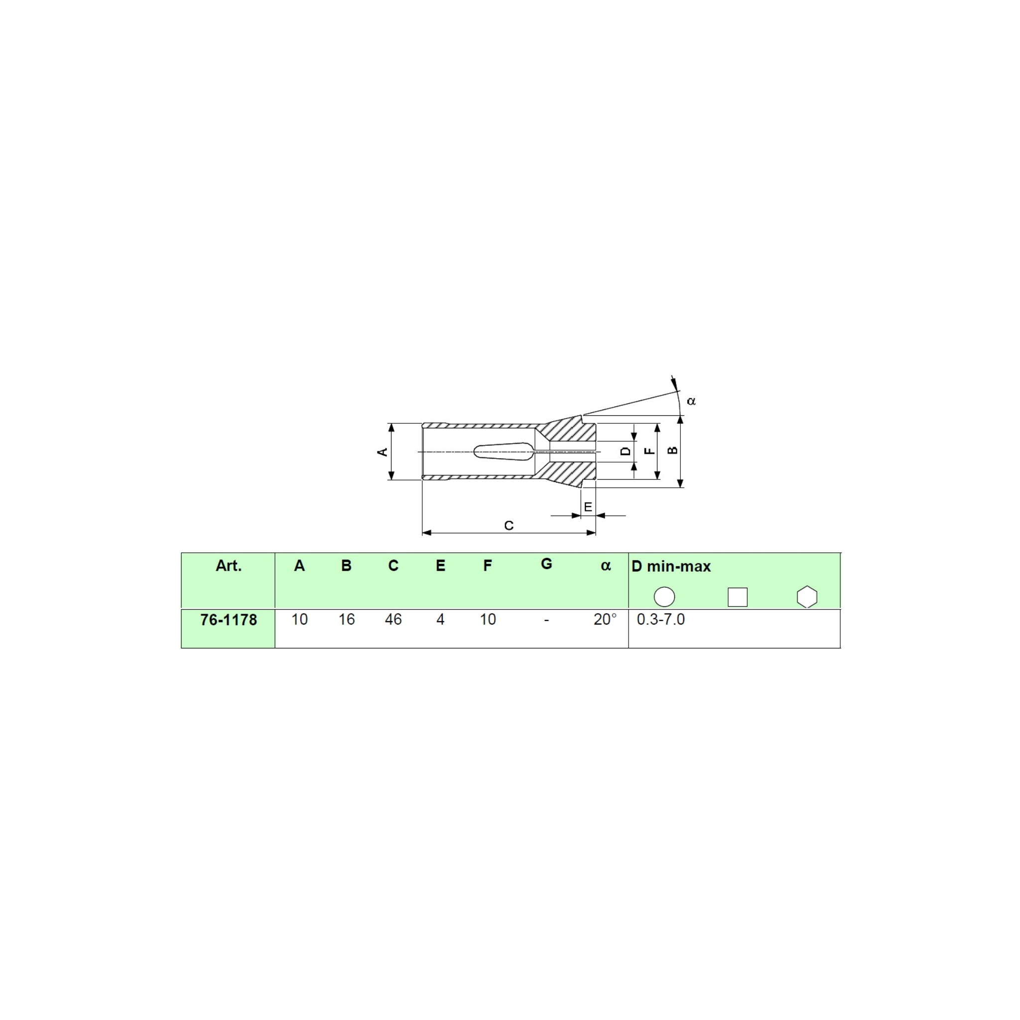SCHAUBLIN F10 / 76-01178 Druckspannzange