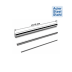 AZUREA steel pin gauges without handle L 15 mm progression 0.01