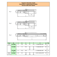 Ground Collet Blanks SCHAUBLIN – B8 d13.2×40