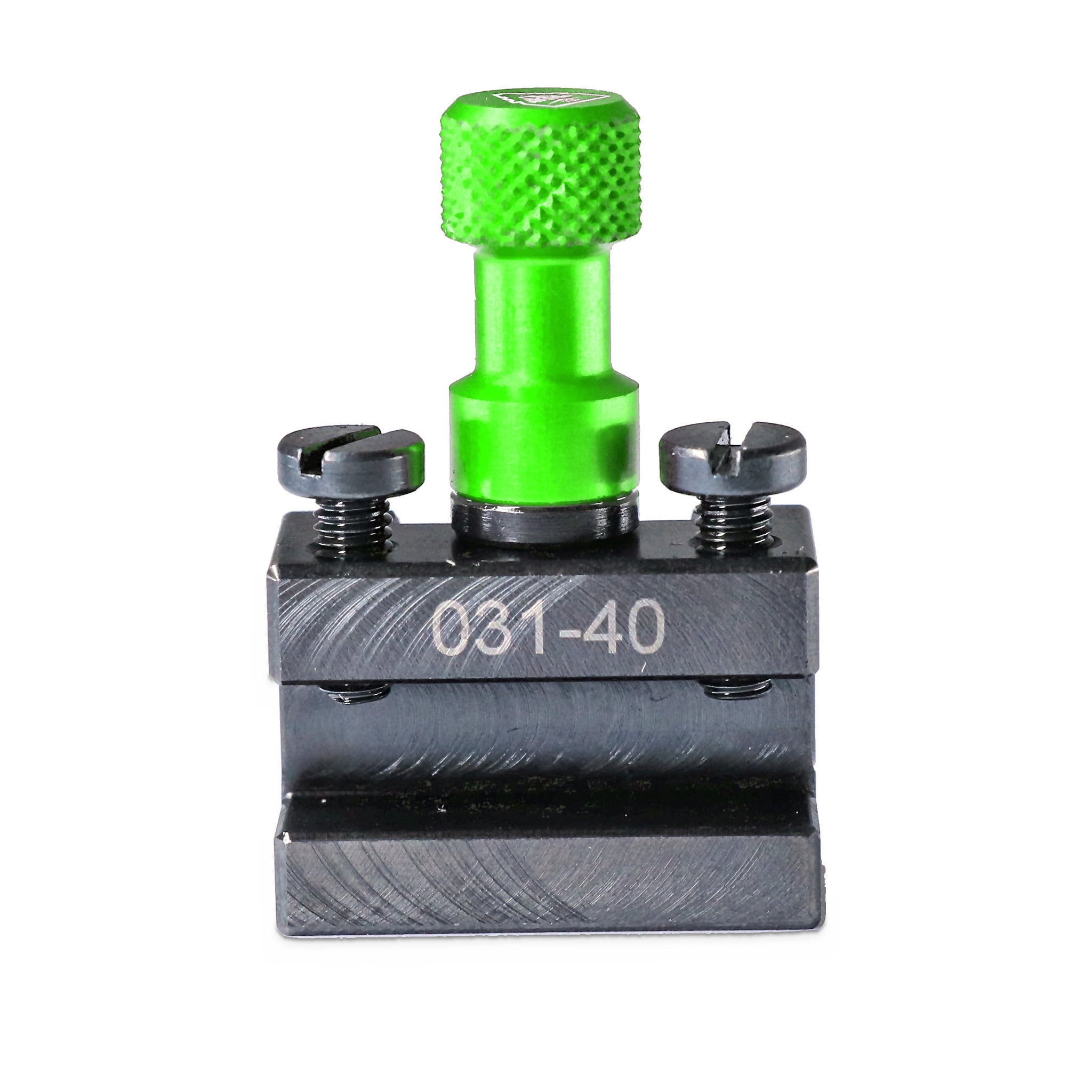 Porte-outil Tripan® 031-40 avec écrou de réglage vert vu de face