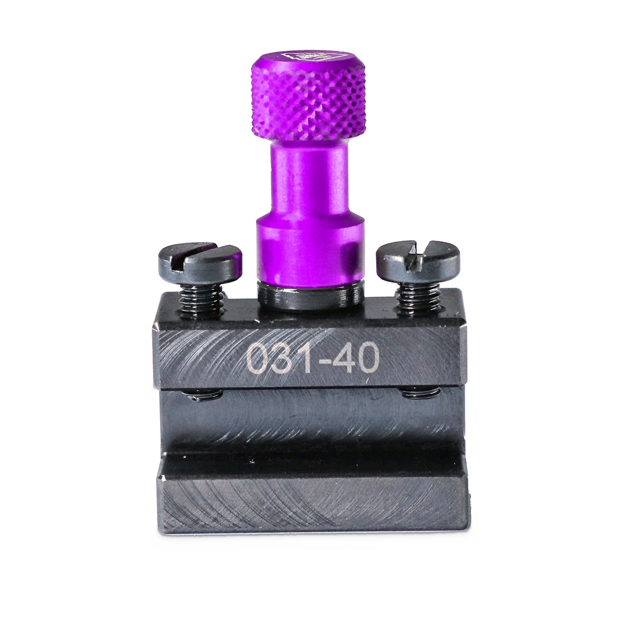 Porte-outil Tripan® 031-40 avec écrou de réglage violet vu de face