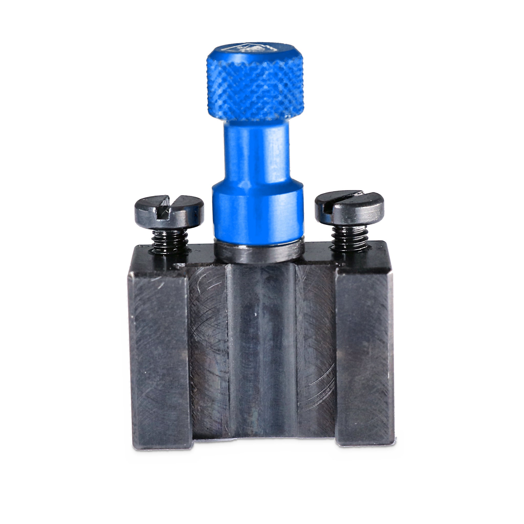 Porte-outil Tripan® 031-40 avec écrou de réglage bleu, côté rainure de logement