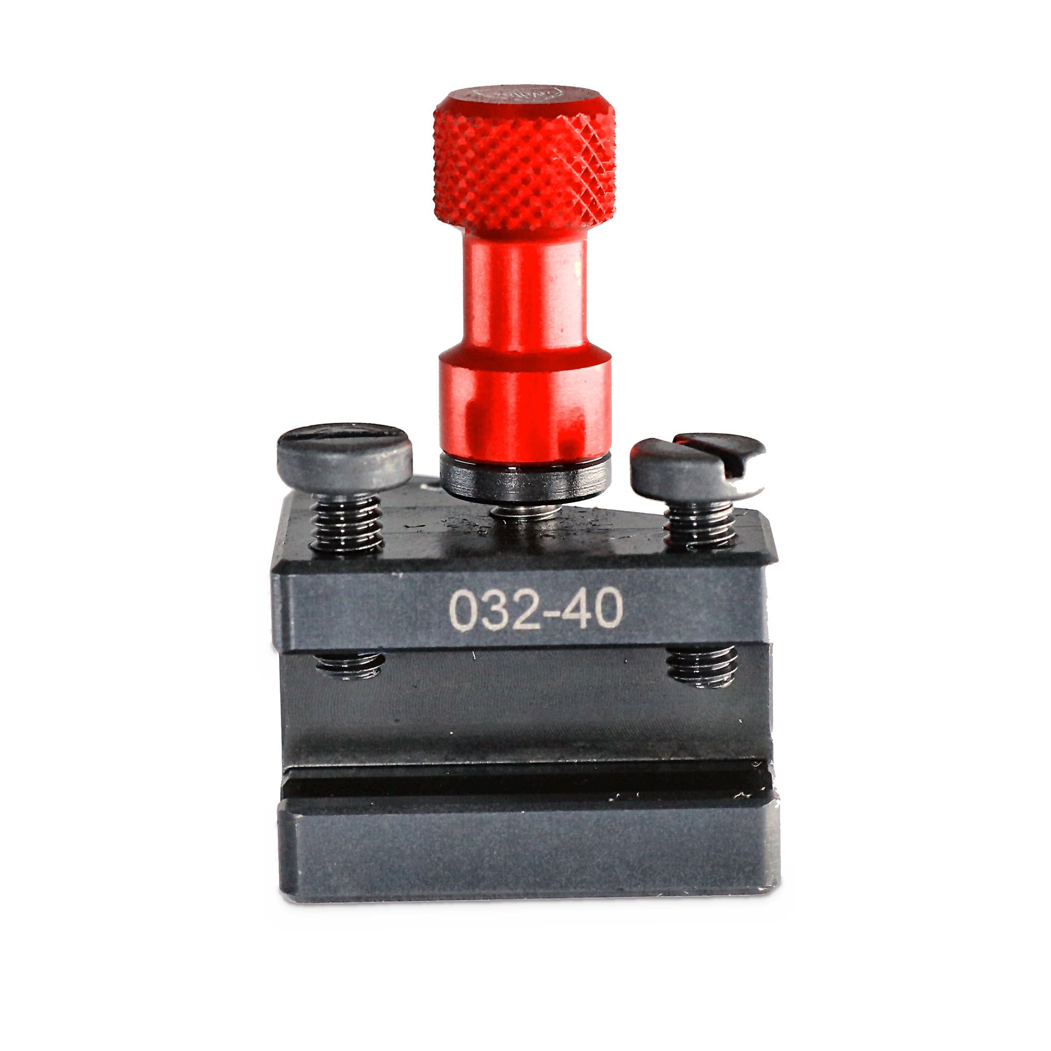 Porte-outil Tripan® 032-40 avec écrou de réglage rouge vu de face