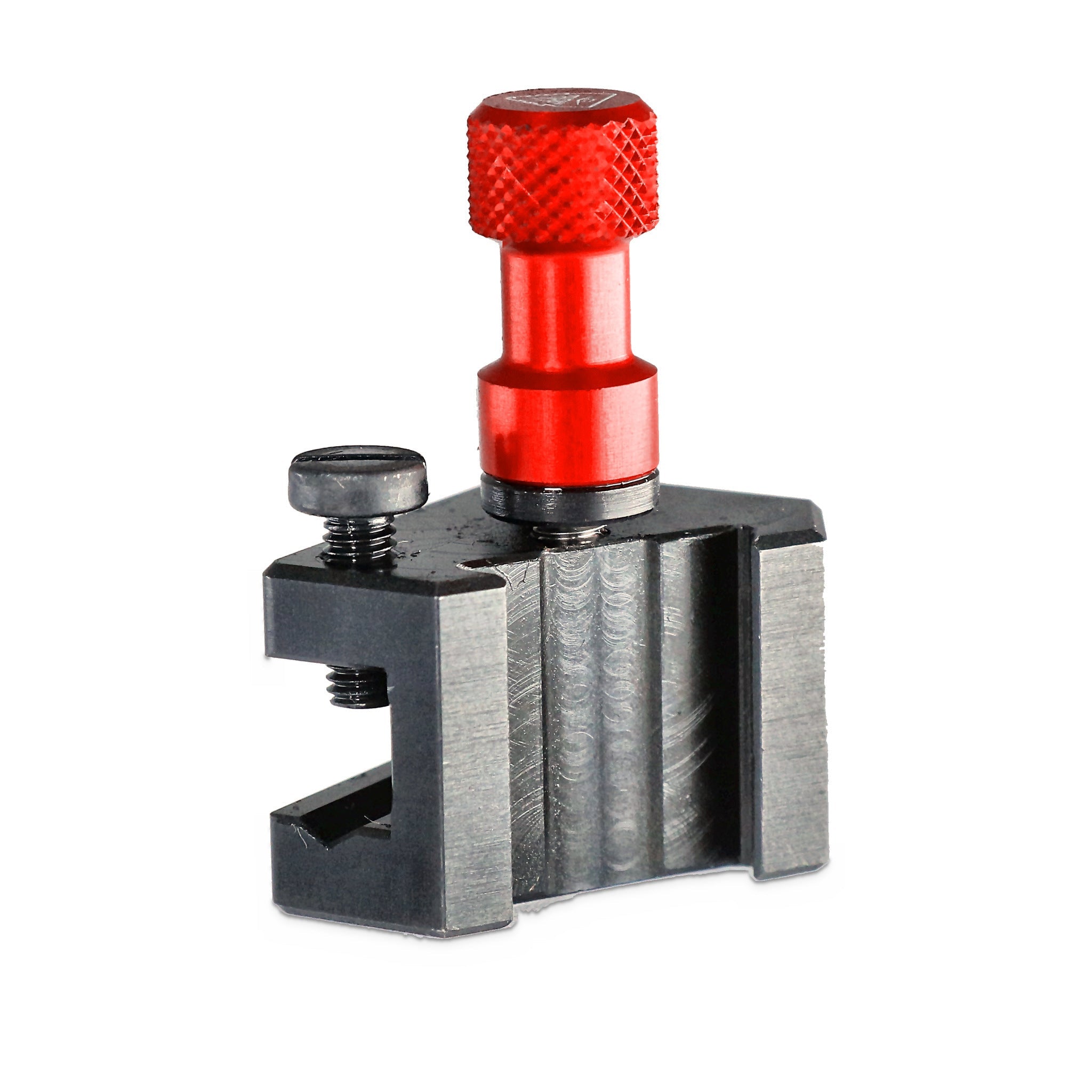 Porte-outil Tripan® 032-40 avec écrou de réglage rouge vu de trois quarts